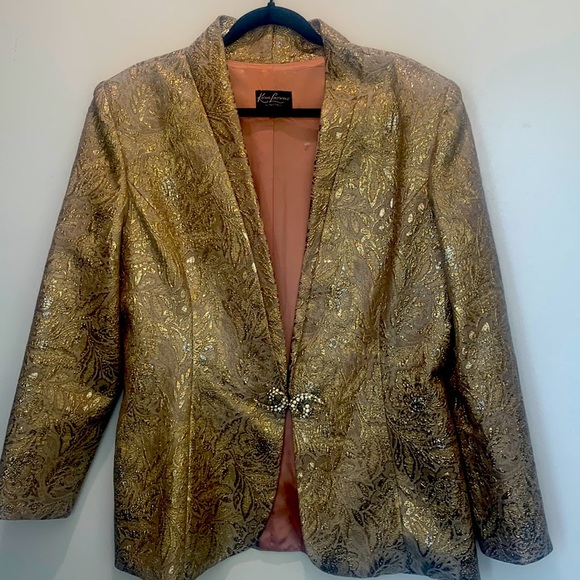 Karen Laurence by Matthew Jackets & Blazers - Karen Laurence metallic floral print blazers size 16